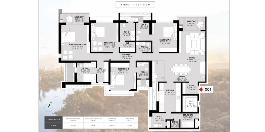 Godrej River Royale (3 & 4 BHK starting from 2.5cr*)