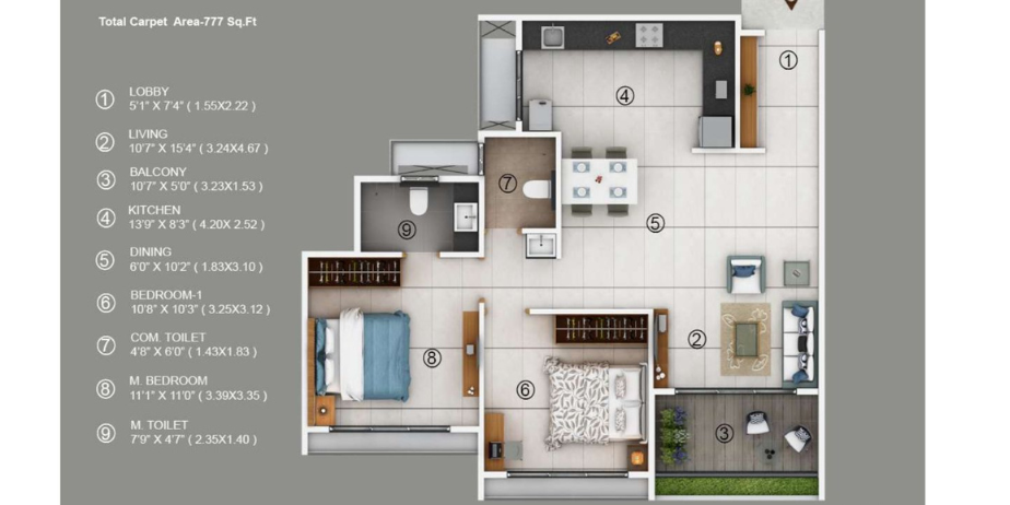 Ace Atmosphere – Ravet (2, 3 & 4 BHK from 67.9 Lacs*)