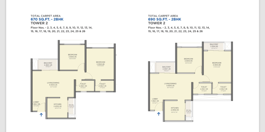 VTP Sierra (2 & 3 BHK Starting from 70Lacs all incl)