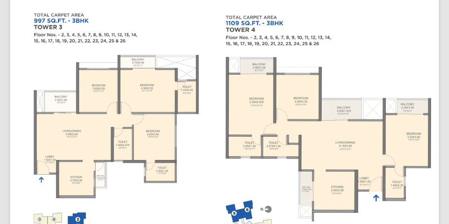 VTP Sierra (2 & 3 BHK Starting from 70Lacs all incl)