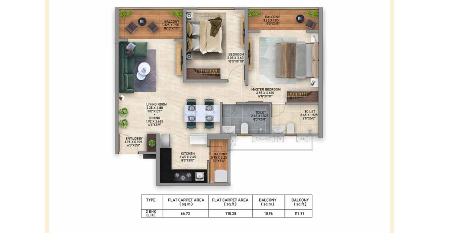 Life Republic – AROS (2 & 3 BHK from 68 Lacs*)